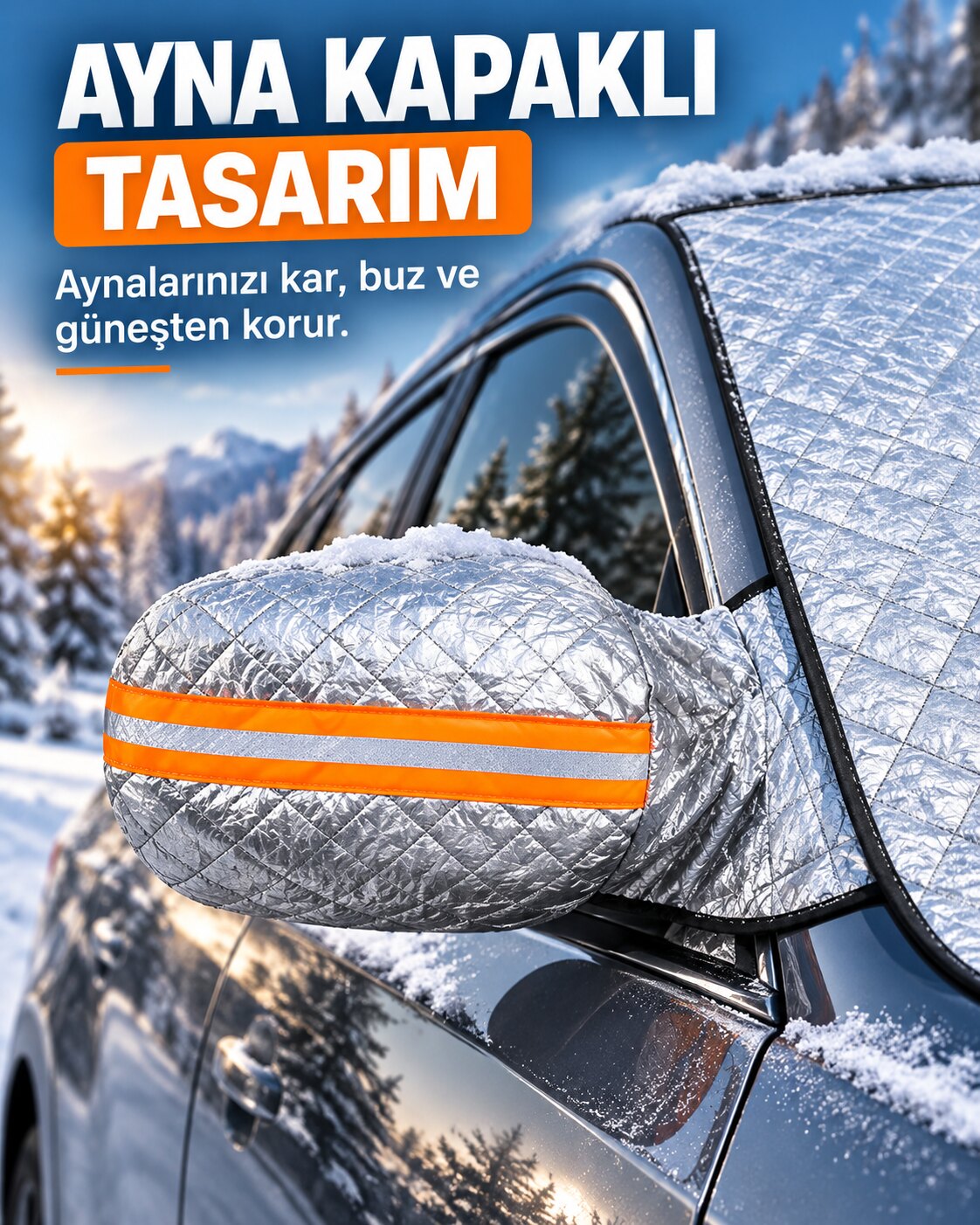 Ayna kapaklı tasarım ve reflektörlü şerit