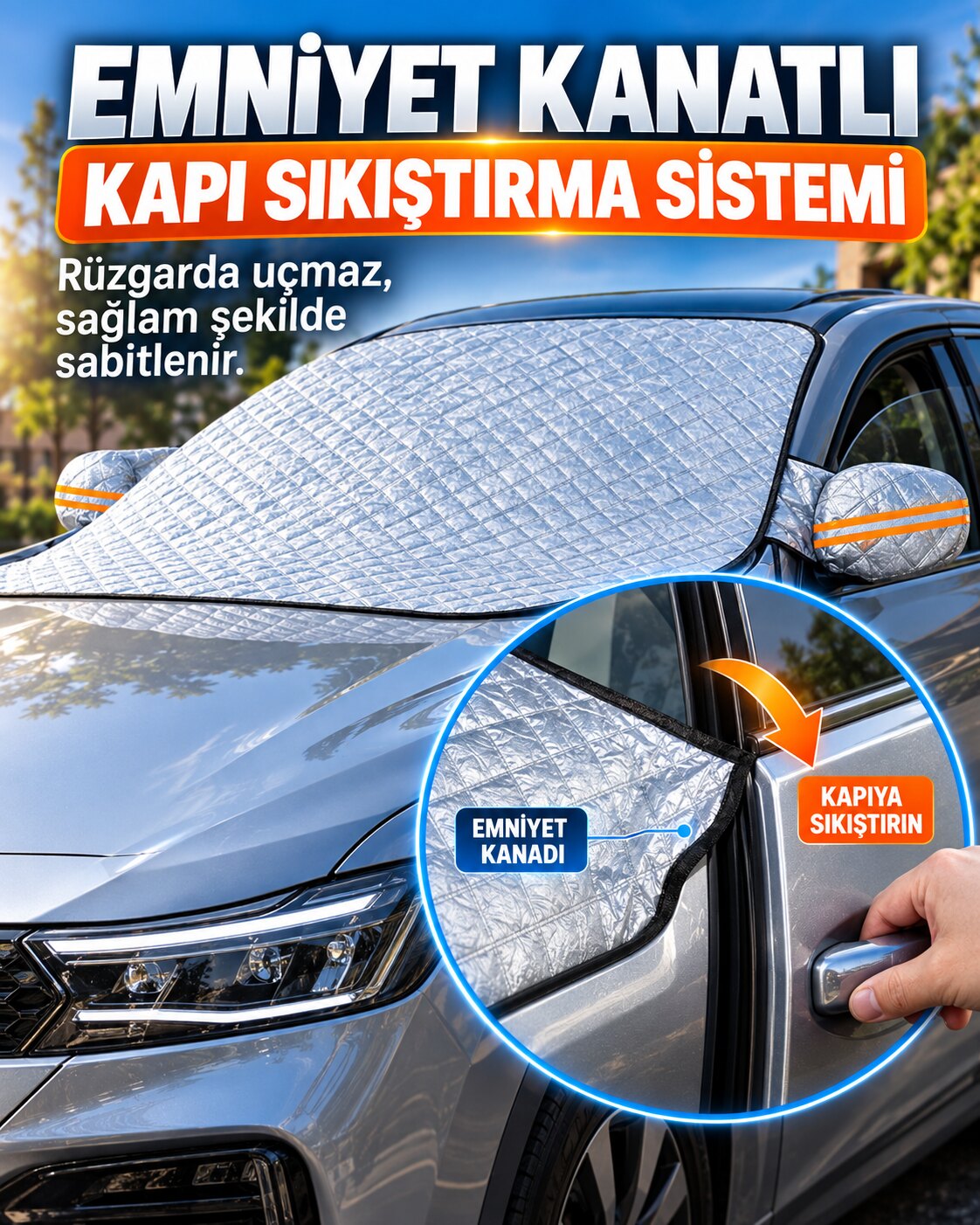 Emniyet kanatlarının kapıya sıkıştırılması
